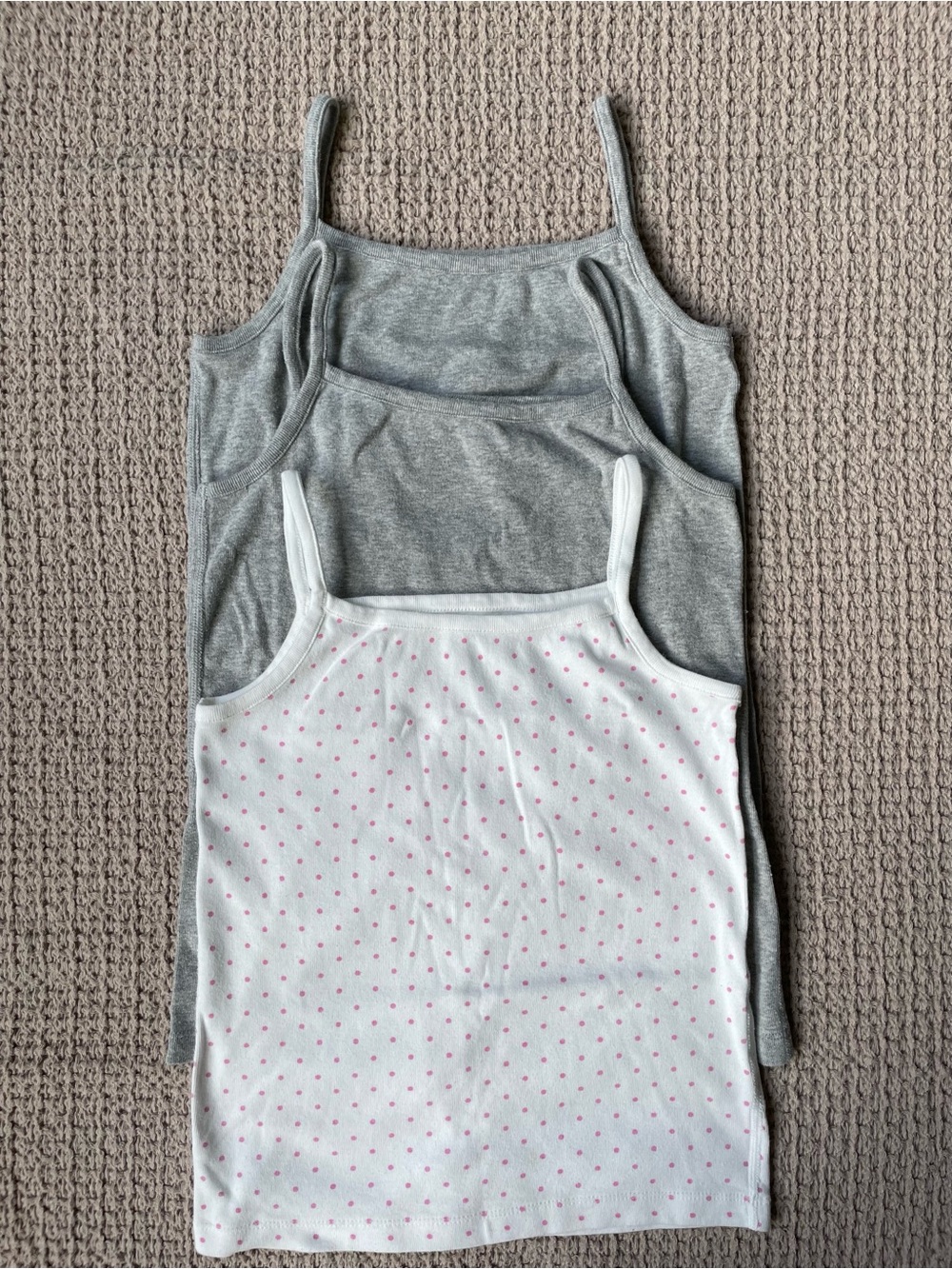 Hanna Andersson Organic Cotton Camisole Tank Tops Bundle Size 120/130 (M) 3-Pack